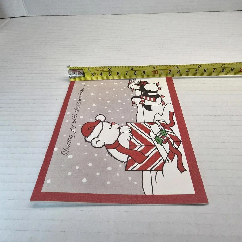 Vintage Sunshine Line Holiday Charm Christmas Cards Penguins Bears Scripture USA